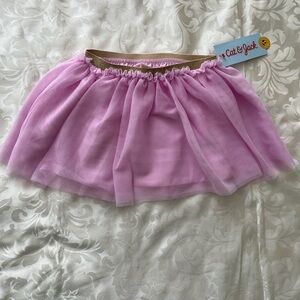 Cat & Jack Pink Tulle Skirt with Gold Waistband